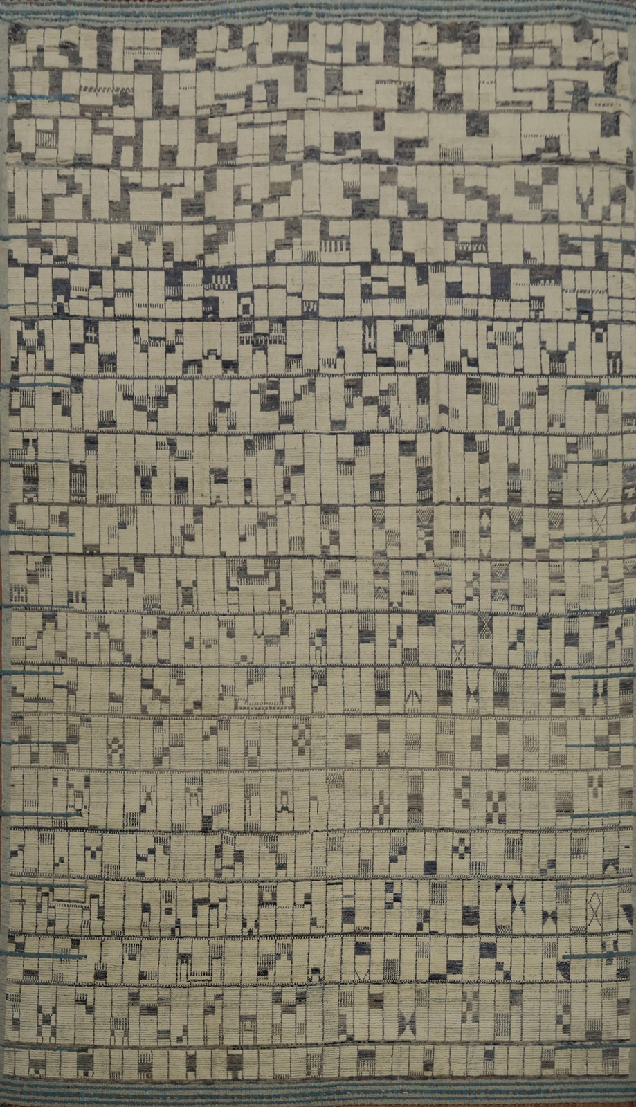 Versatile Minimalist Moroccan Rug 13×21 Ft Handmade Oversized Wool Carpet