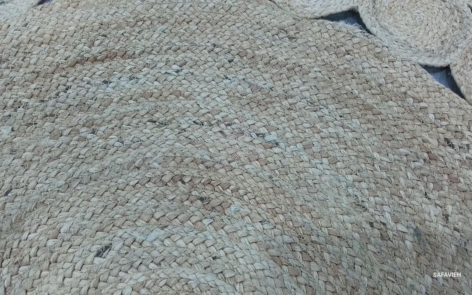 NATURAL 5′ X 5′ RD Broken Thread Rug, Reduced Price 1172760035 NFB306A-5R