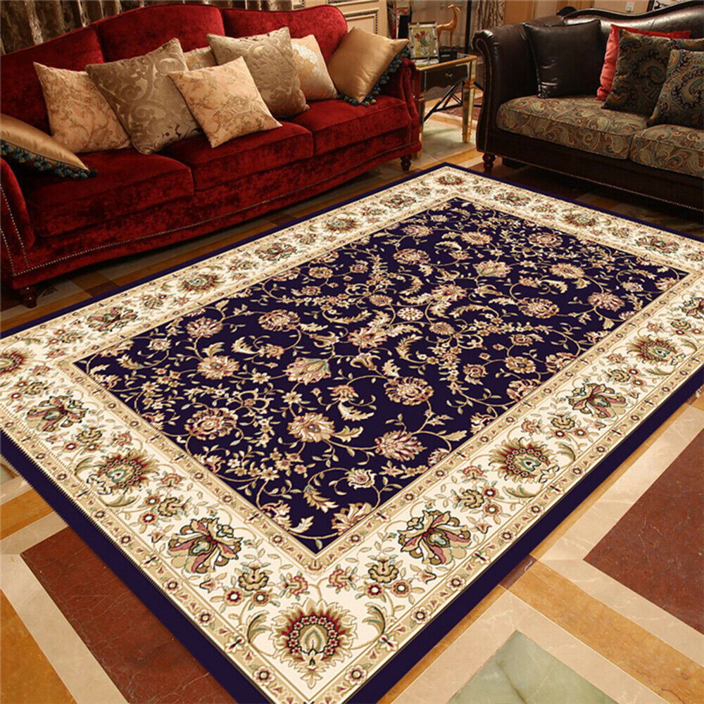 Traditional Area Rugs Velvet Medallion Hallway Runner Rug Living Room Carpet Mat