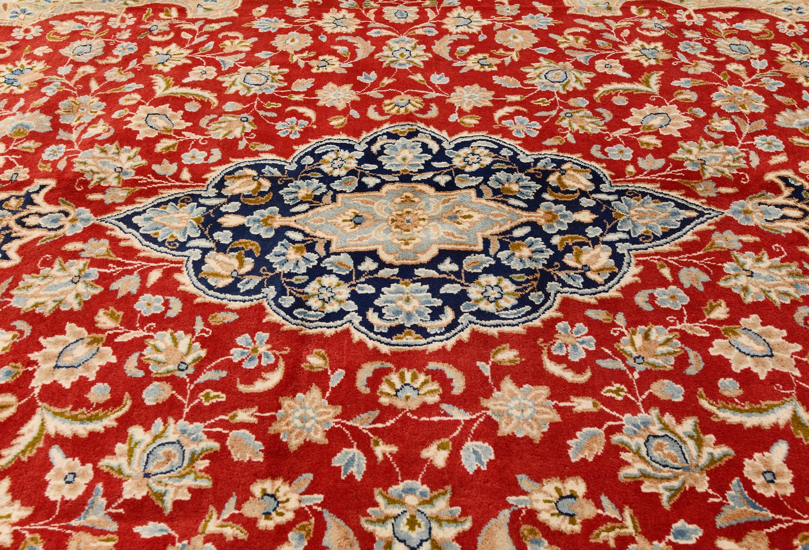 9X12 ft One-of-a-Kind Red Oriental Rug Classic Floral Style Bedroom Decor Carpet