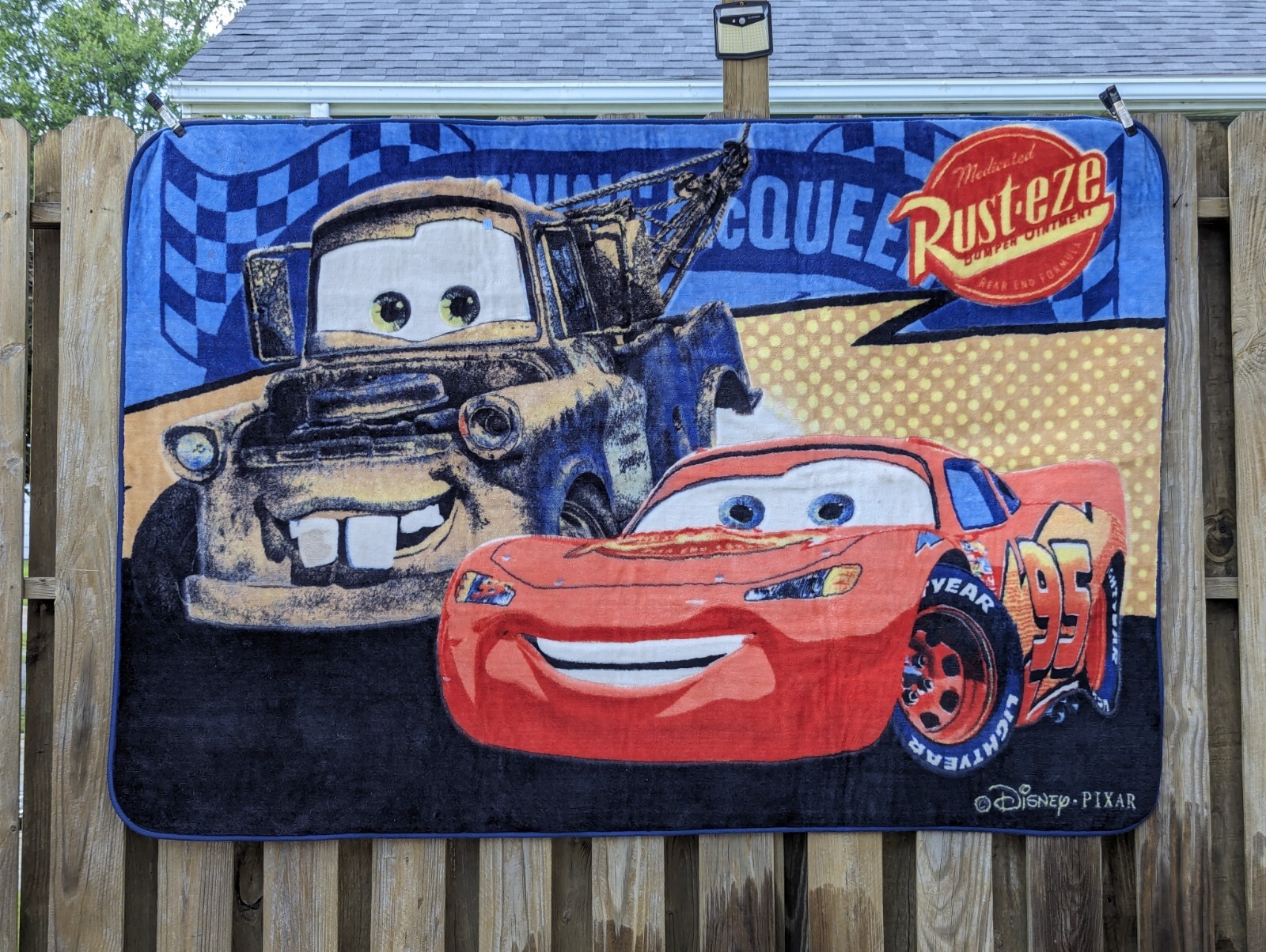 Disney Cars Lightning McQueen Mater Large Area Floor Rug 76″ x 54″ Kids Bedroom