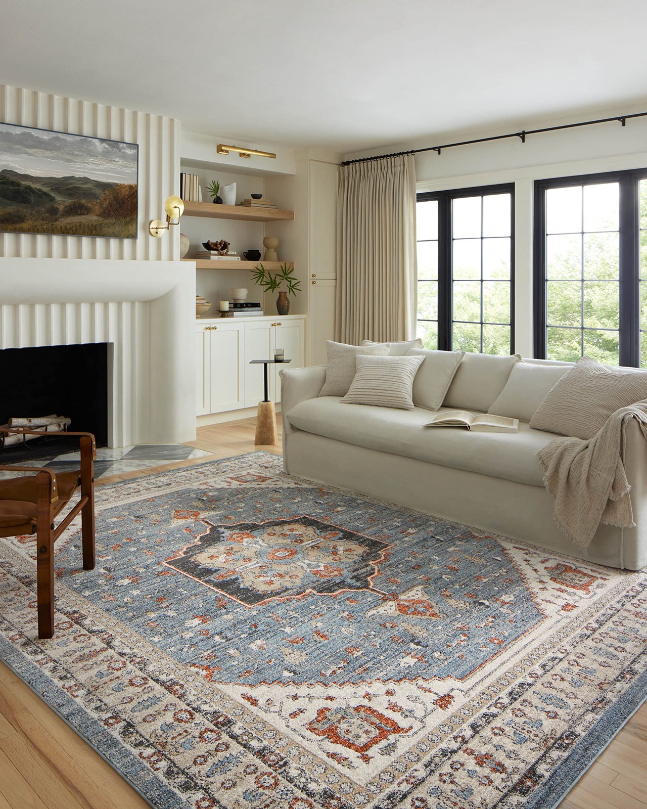 Loloi Odette Collection Odt-06 Sky/Multi 5-3 X 7-9 Area Rug