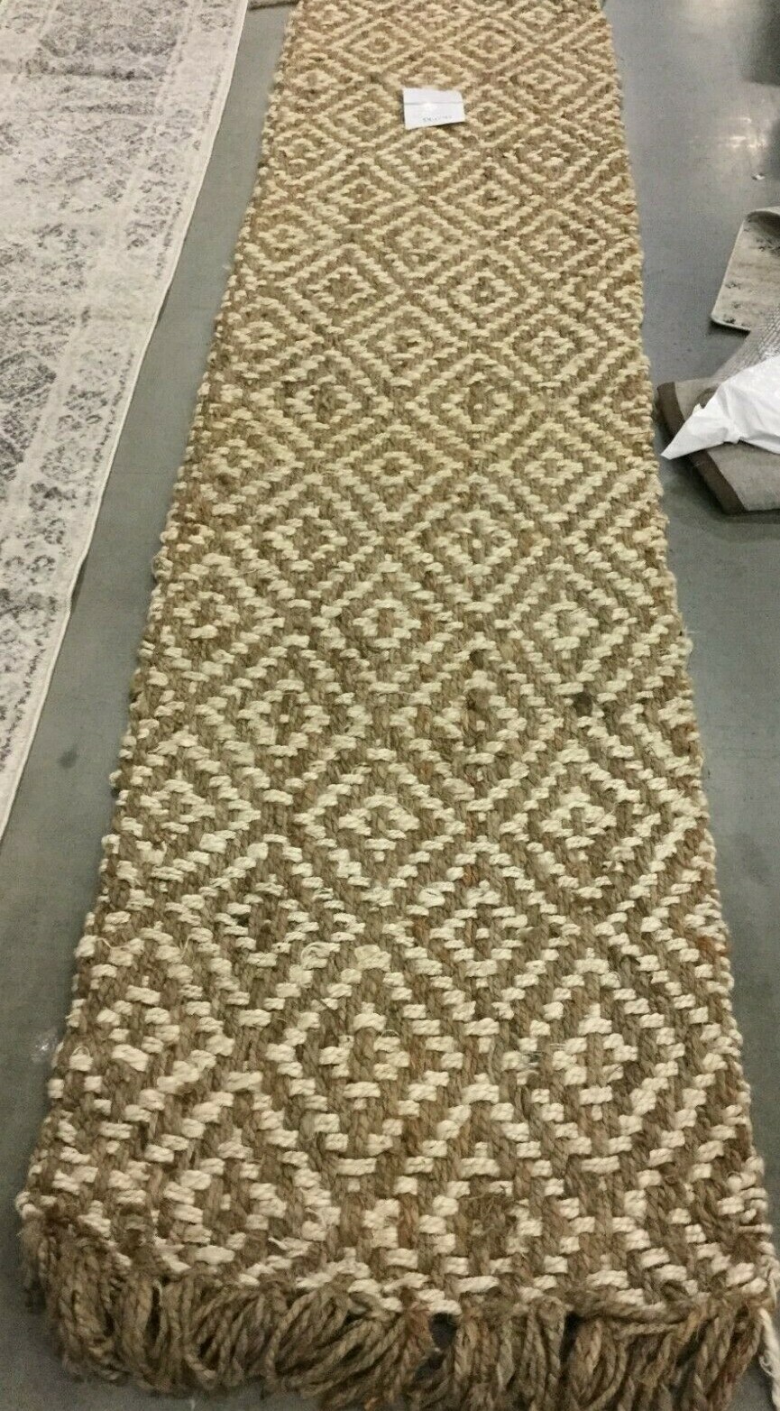 IVORY 2′-6″ X 10′ Pulled Threads Rug, Reduced Price 1172641190 NF450A-210