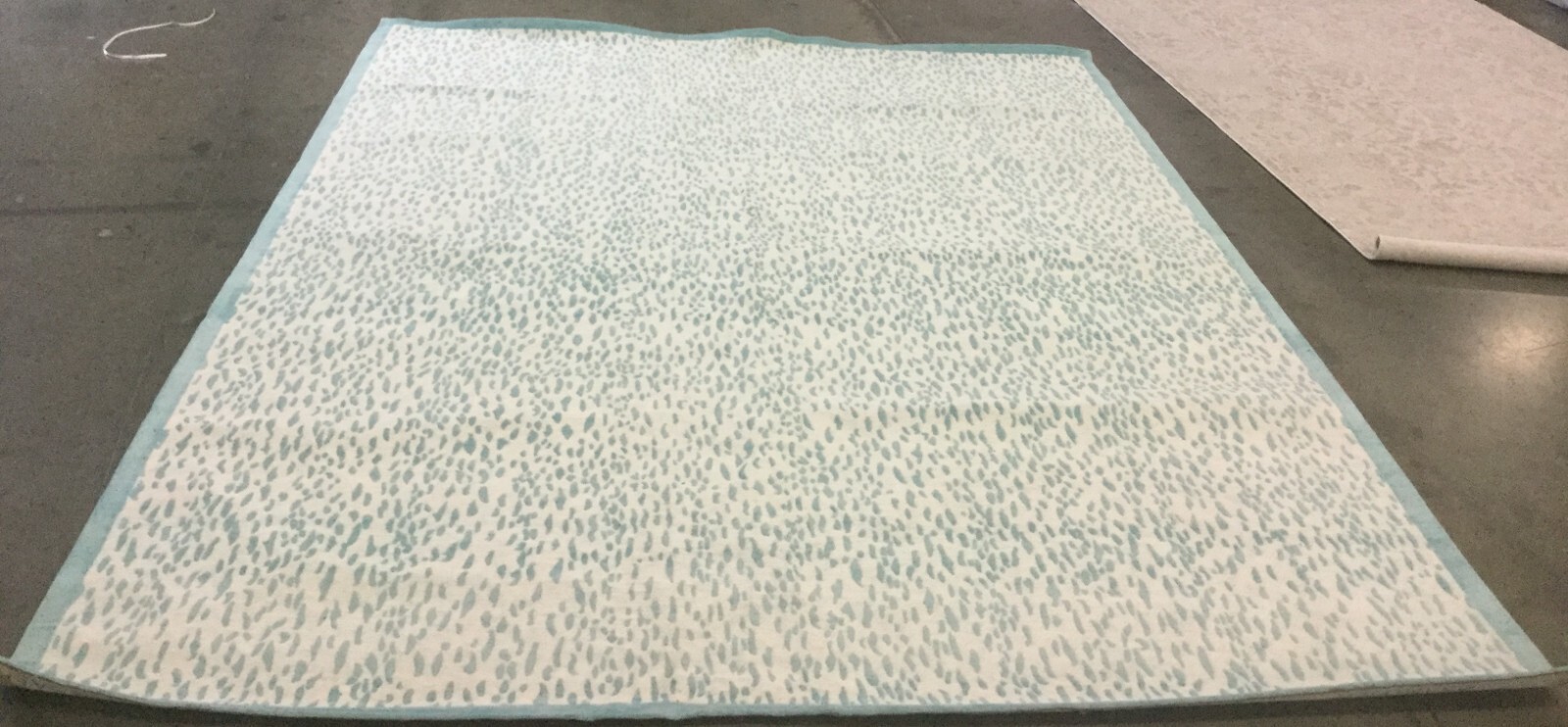 IVORY / TURQUOISE 8′ X 10′ Back Stain Rug, Reduced Price 1172663135 MRB657T-8