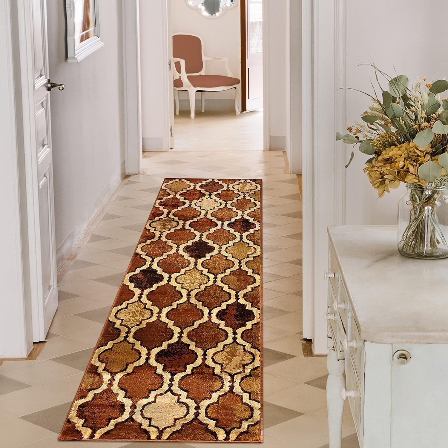 Superior Indoor Area Runner Jute Backed Perfect For Hallway Living/Dining Room