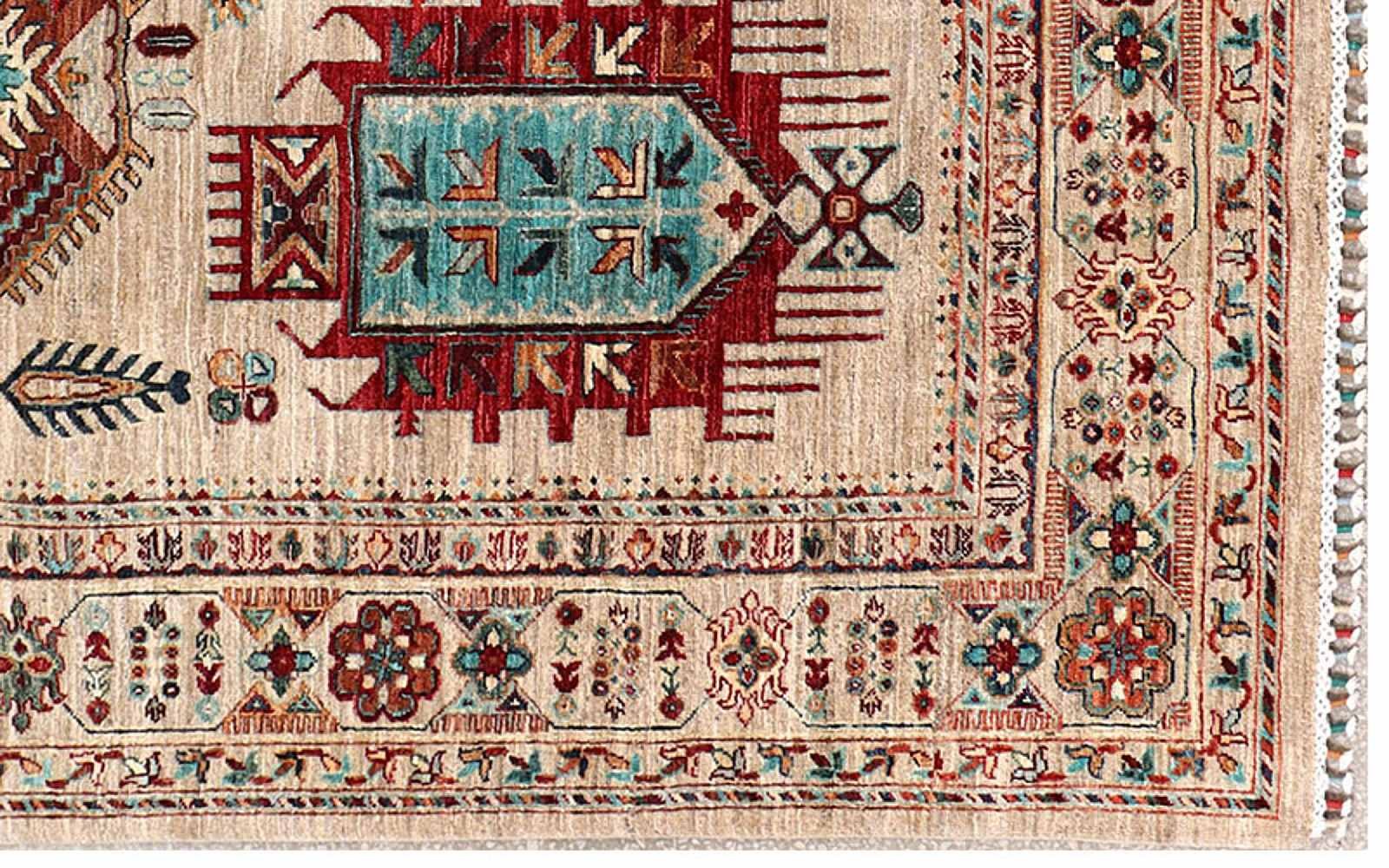Afghan Ziegler Khorjin Ariana Carpet 200×300 Hand-knotted Beige Border