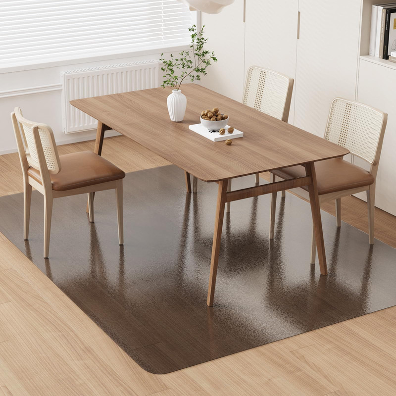 Zpai 57 Large Vinyl Area Mat For Floor Translucent Black Scratch Resistant