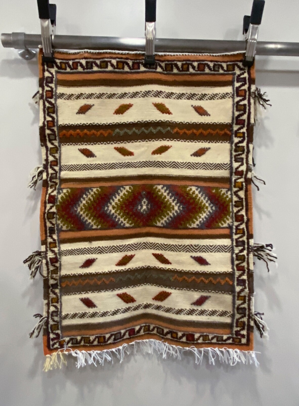 Moroccan Berber Rug Carpet – Well Made Area Rug – Earth Tones – 3’2″ x 2′ 2 1/2″