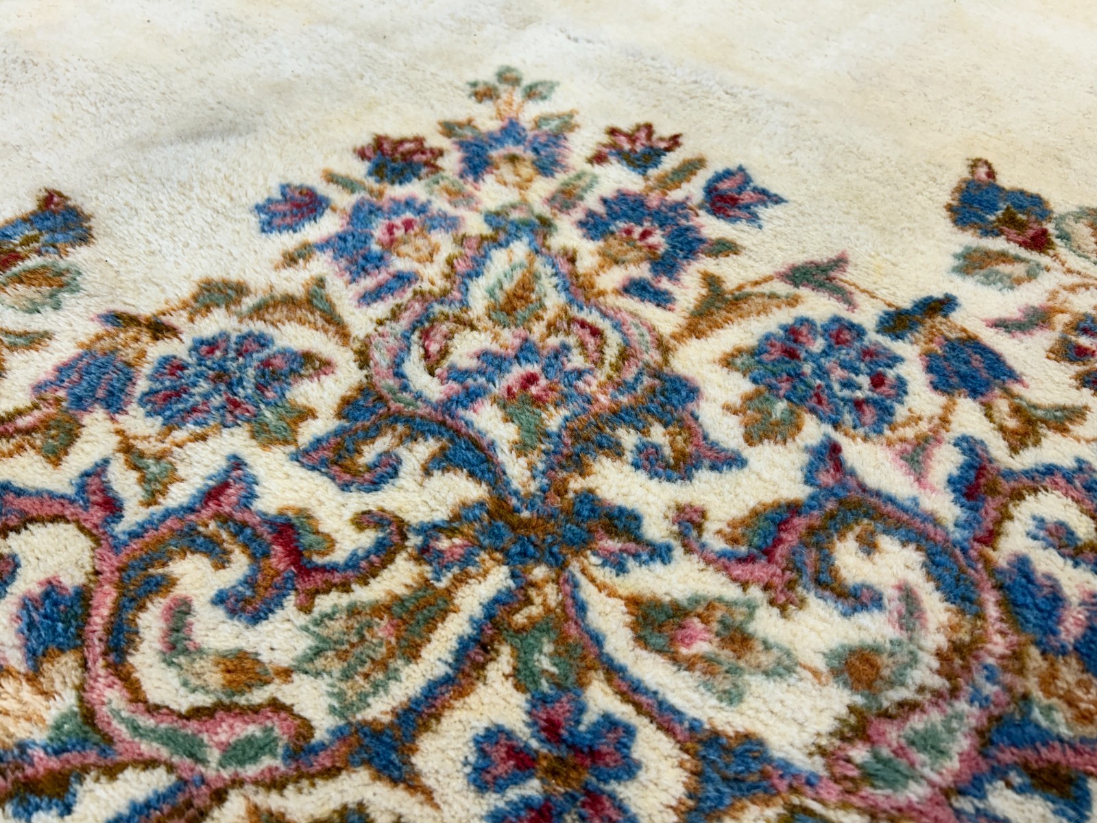 10’11″x14’9″ Hand-Knotted Wool Kermane Area Rug – 11×15 Handmade Carpet
