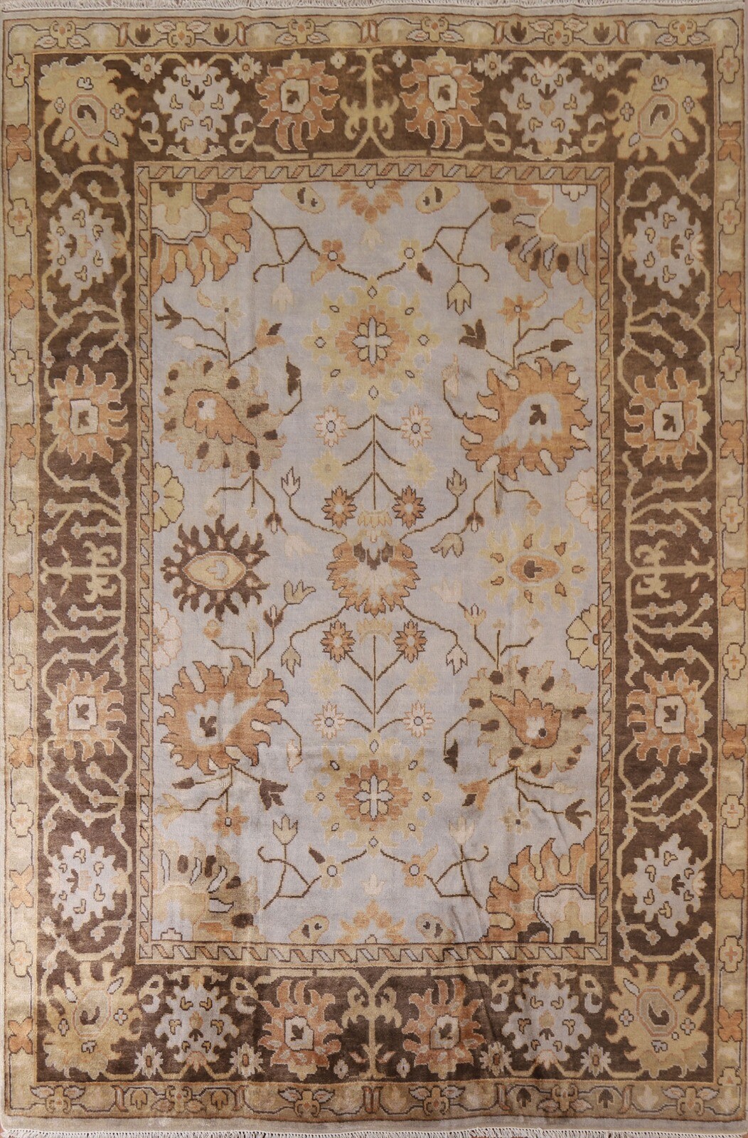 All-over Pattern Oushak Traditional Turkish Rug 9×12 Hand-knotted Wool