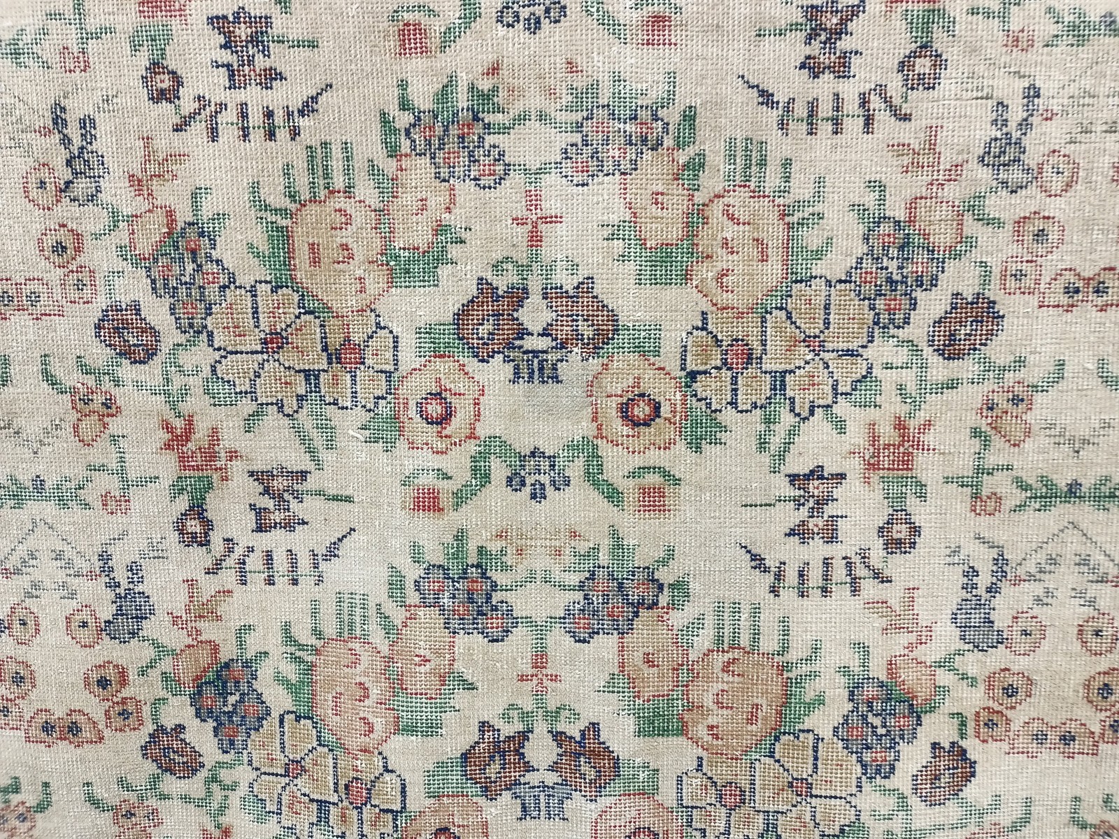 Handmade Turkish Rug Vintage Summer Theme Boho Decor 5.5×9.3 Ft VT5193