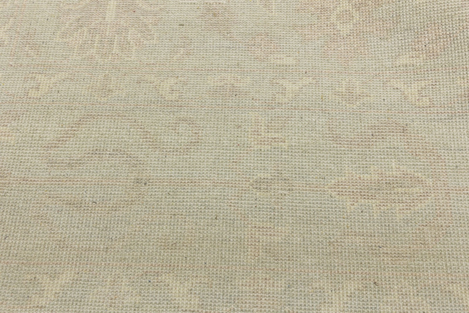 Handmade Floral Transitional Round Oriental Rug Muted Aqua Green Carpet 10X10 ft