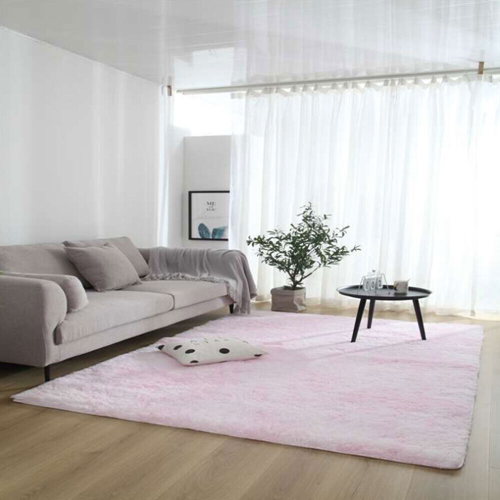 Tie-Dye Area Rugs Shag Fluffy Rugs Carpets Floor Mat for Living Room 4 Colors