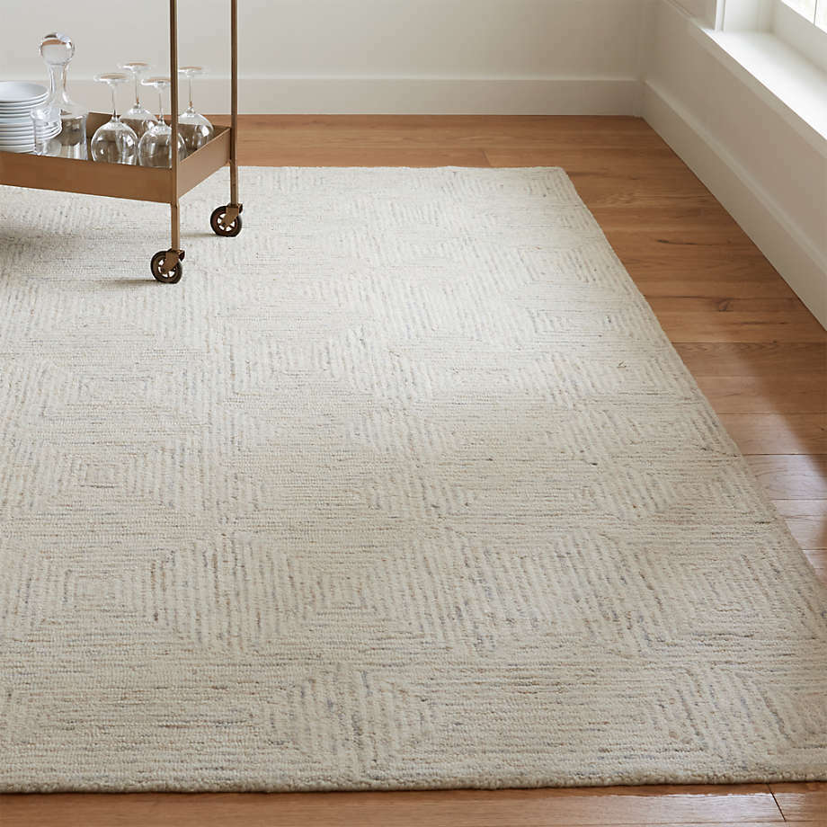 Presley Neutral Heathered 5X8 6X9 8X10 9X12 Hand made wool wool area rug carpet