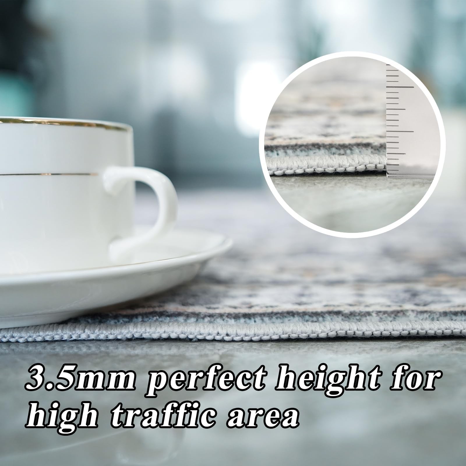 Large Rugs for Living Room: 10×14 Area Rugs Farmhouse Indoor Machine Washable…