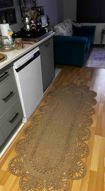 Bohemian Wicker Jute Knitting Special Design Carpet