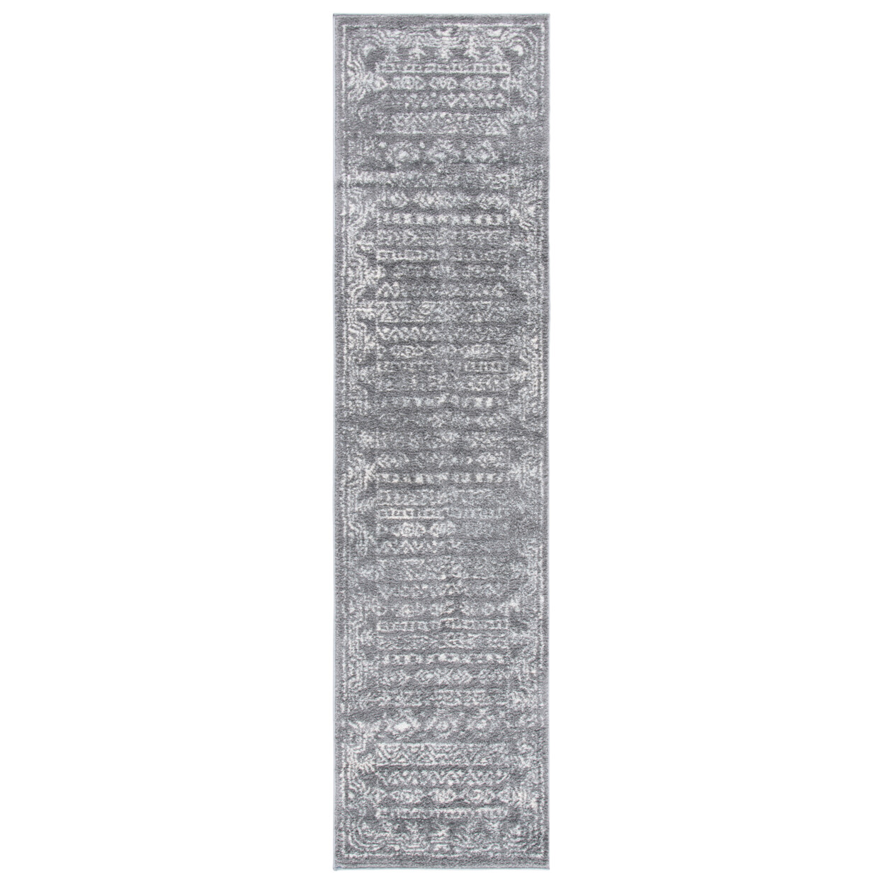 SAFAVIEH Tulum Collection TUL271F Dark Grey / Ivory Rug