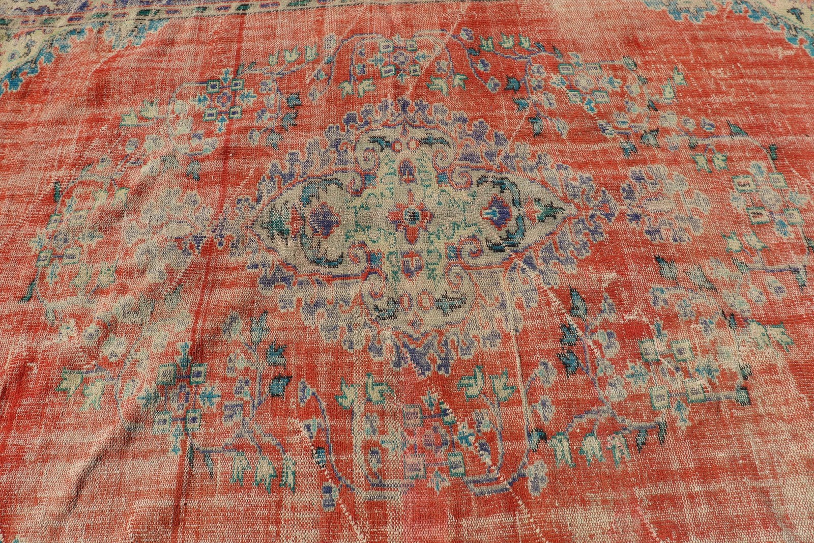 6,5×10,6 ft Turkish Rug, Vintage Large Rug, Red Moroccan Wool Rug