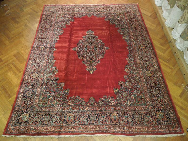 12′ x 15′ Red Semi Antique Perssiaan Saroukk Rug Rug 17119