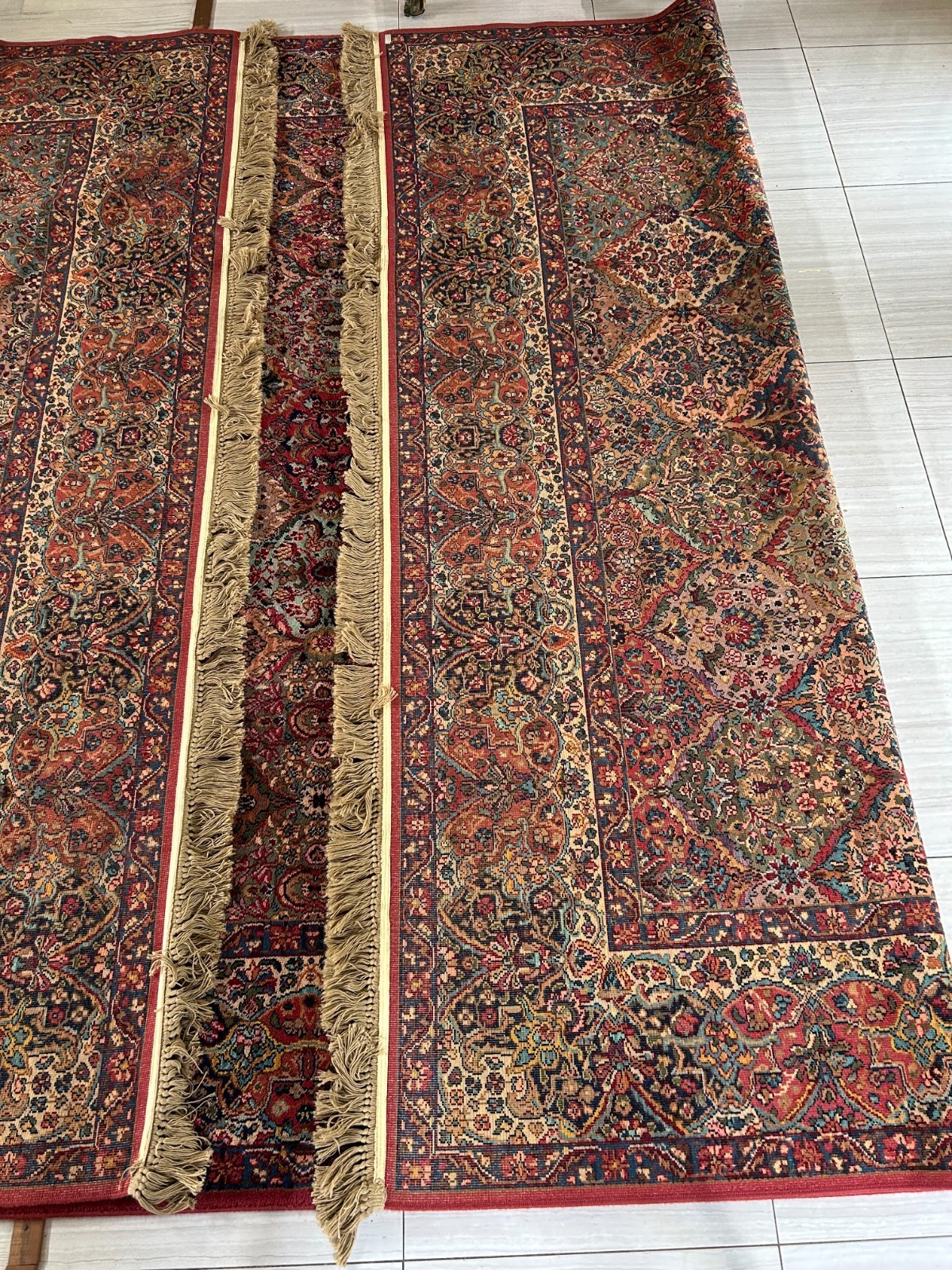 Karastan Rug 10 x 14 Multicolor Panel Kirman #717 Wool