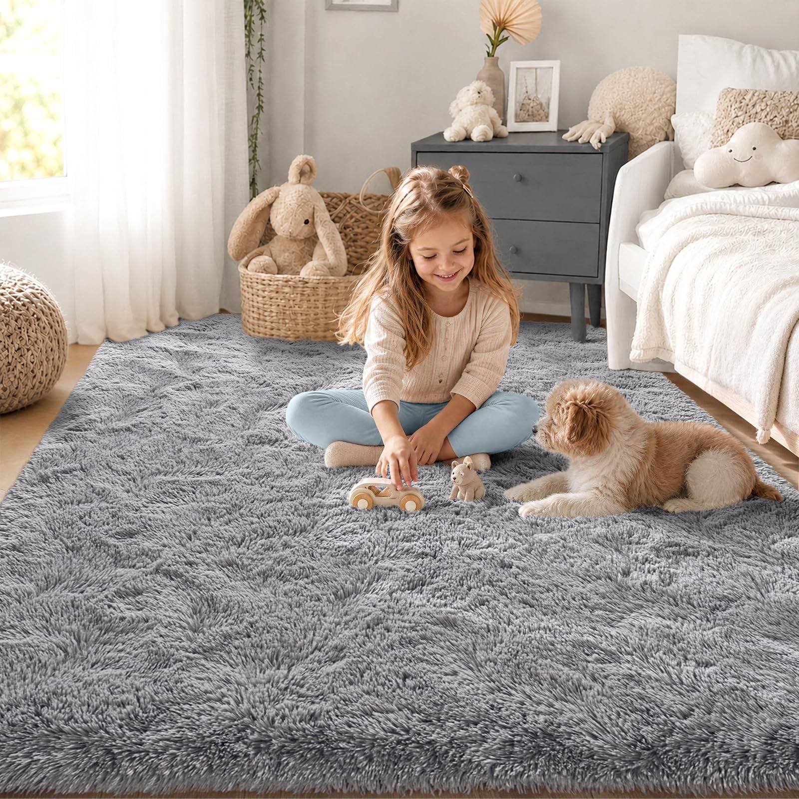 Area Rugs for Living Room Grey 4′ x 6′ (Rectangular)