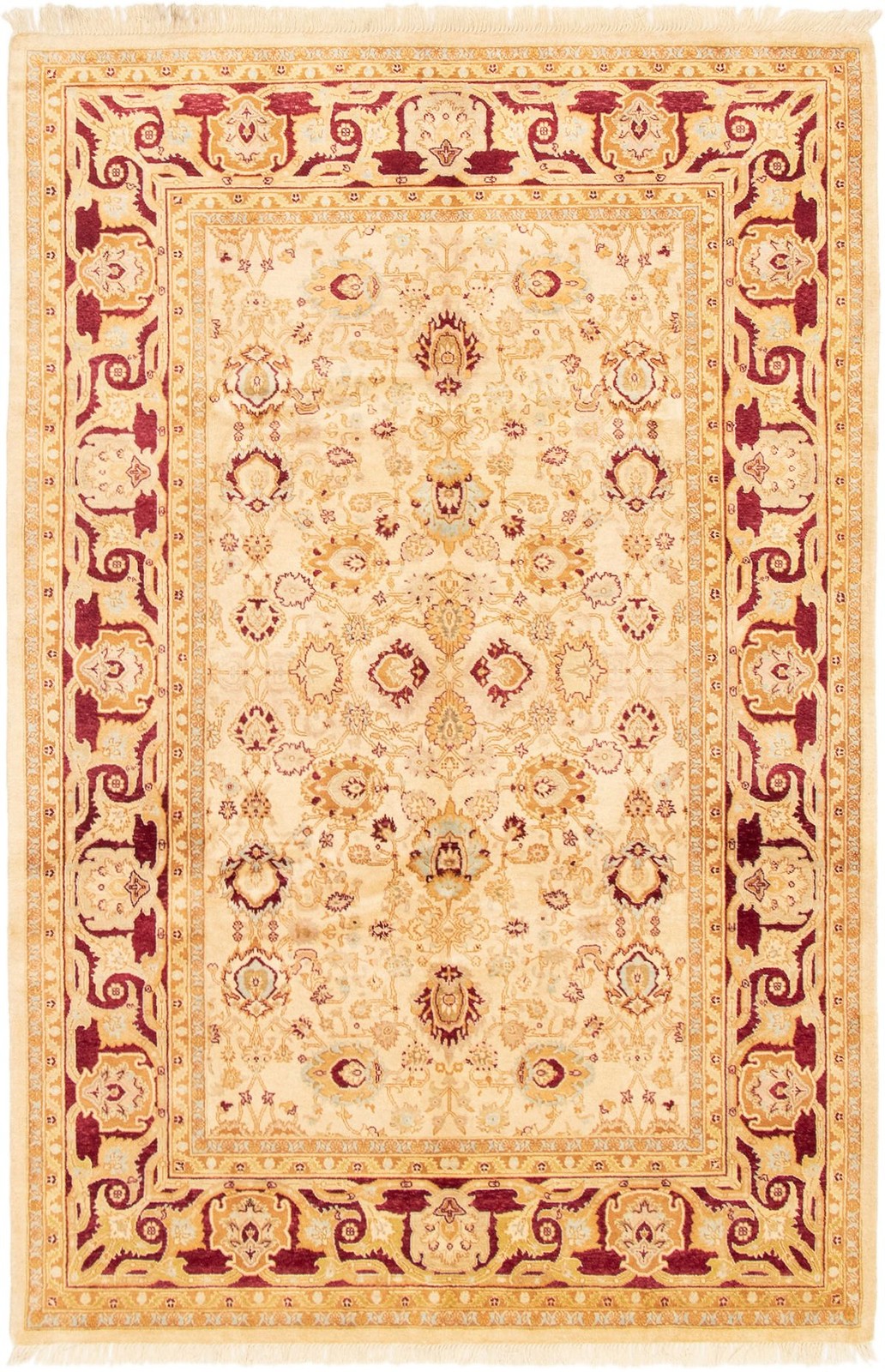 Traditional Hand-knotted Carpet 6’1″ x 9’4″ Wool Oriental Area Rug