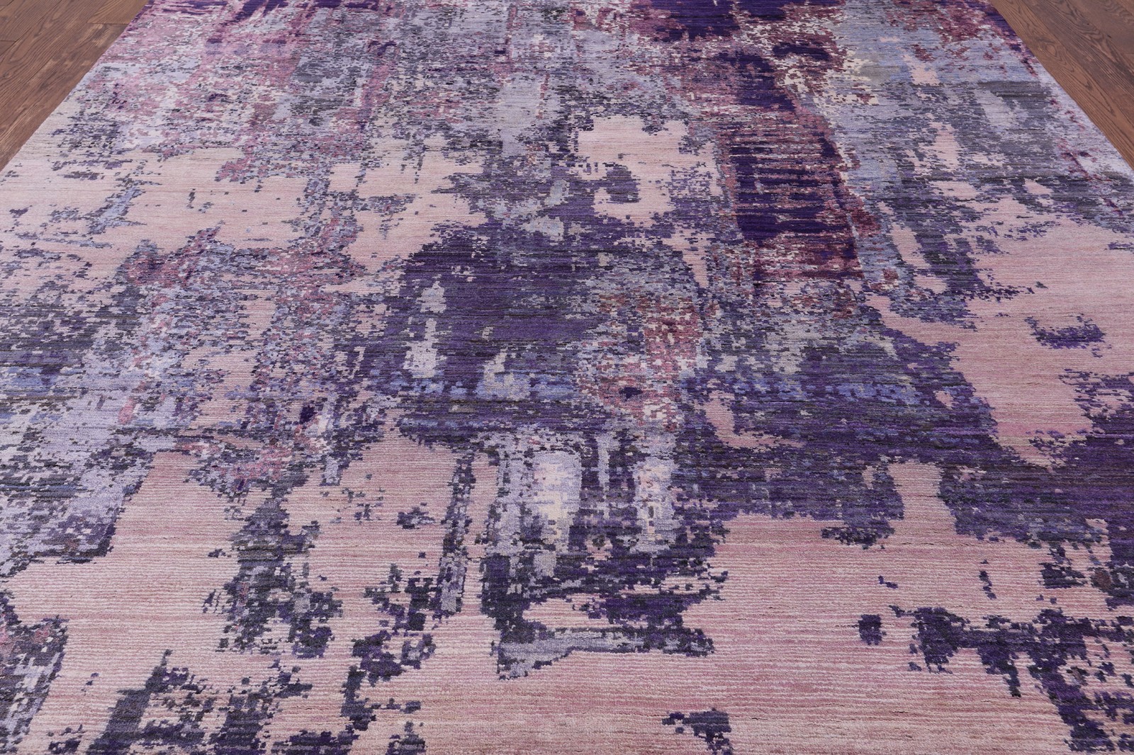 8′ 1″ X 10′ 0″ Wool & Silk Modern Handmade Rug – Q7213