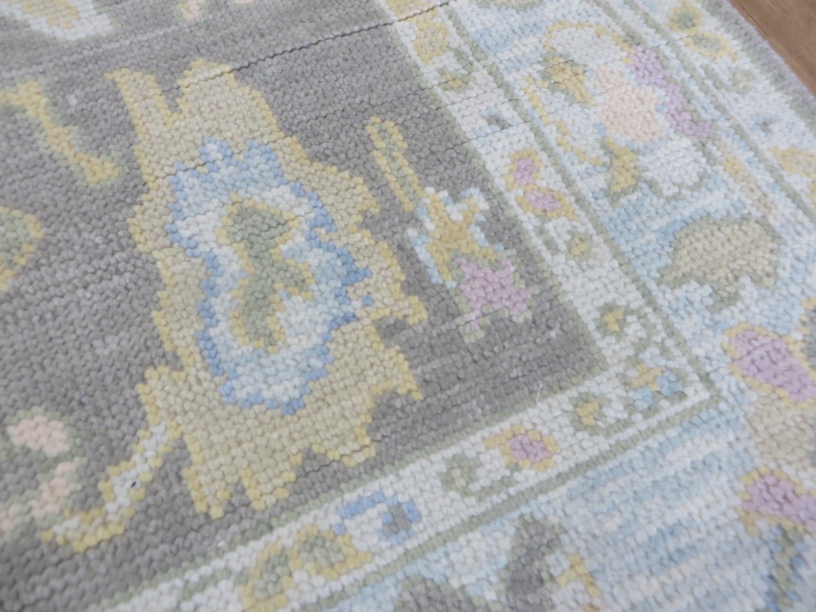 3’3 x 5’3 Hand Knotted Gray Modern Oushak Oriental Rug G16393