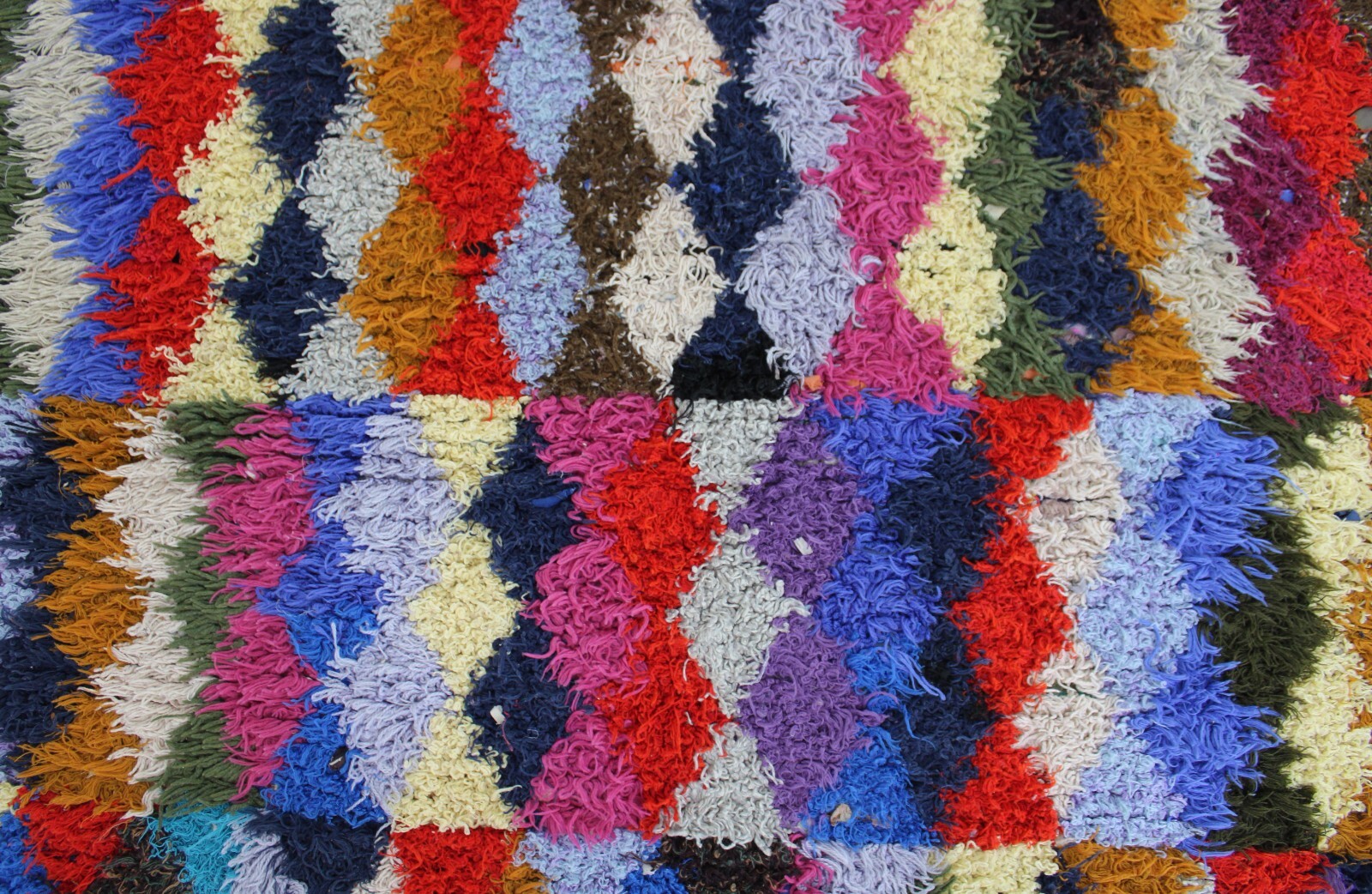 Boucherouite Moroccan Rug 3×7 – Colorful Berber Rug handmade rug wool rug boho