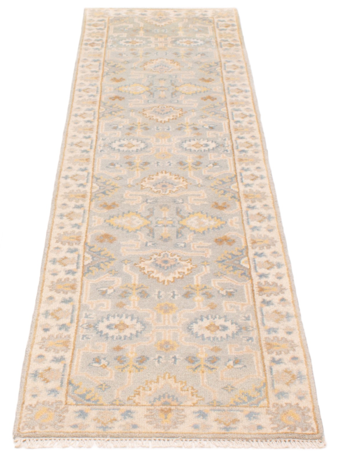 Vintage Hand-knotted Runner Rug 2’7″ x 10’0″ Traditional Oriental Wool Carpet