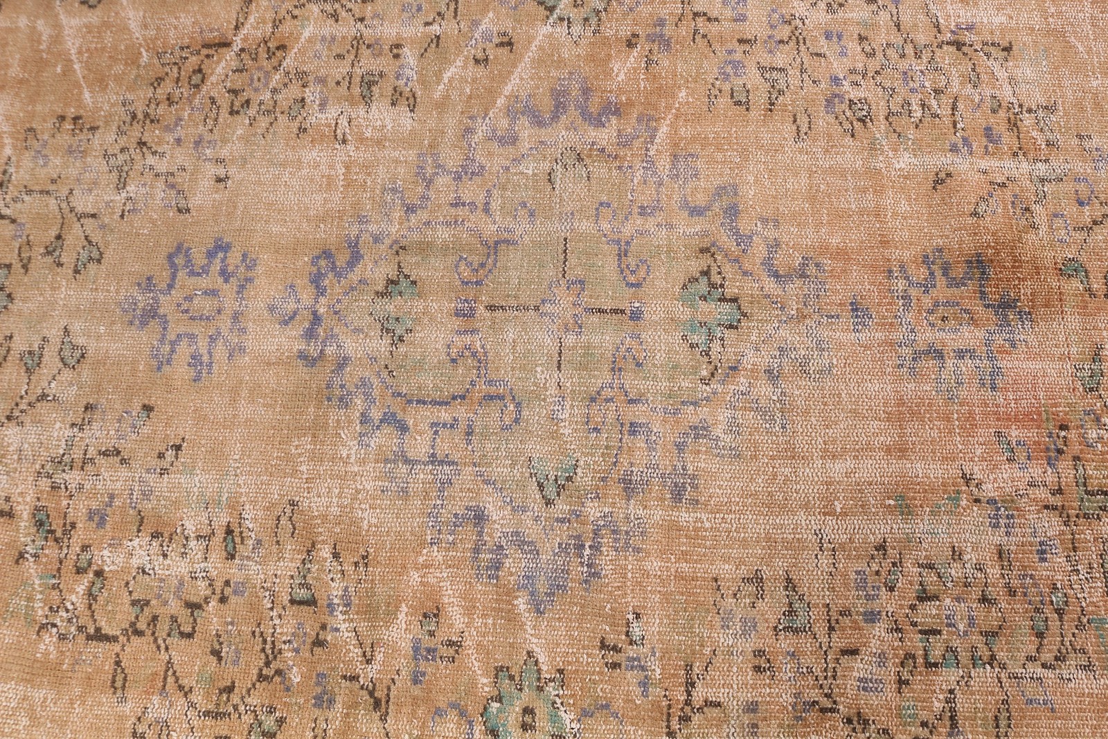 5×8,5 ft Turkish Rug, Brown Camouflage Vintage Wool Rug
