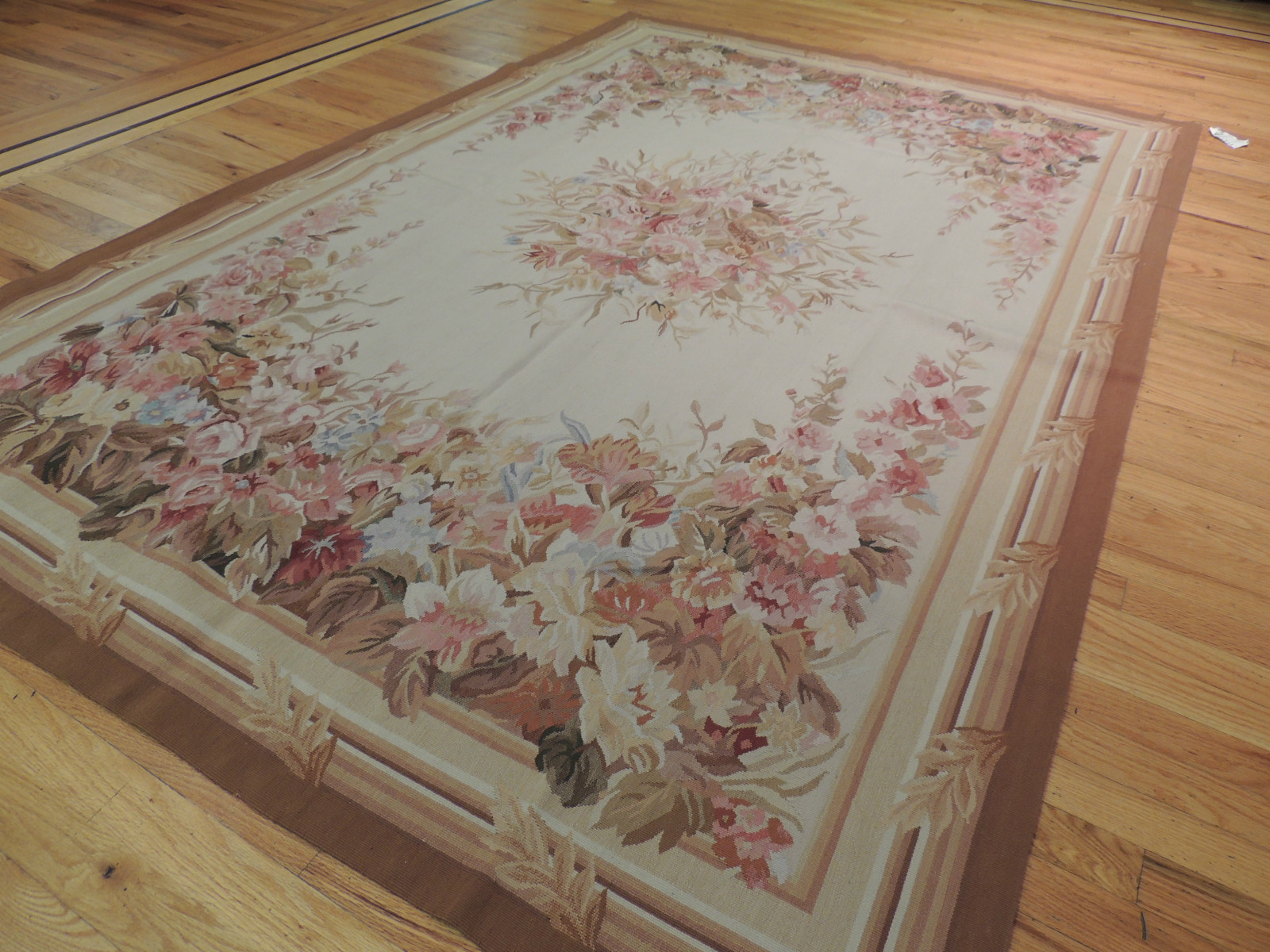 5×7, 5×8 Lovely French Aubusson Design Oriental Area Rug Beige Red