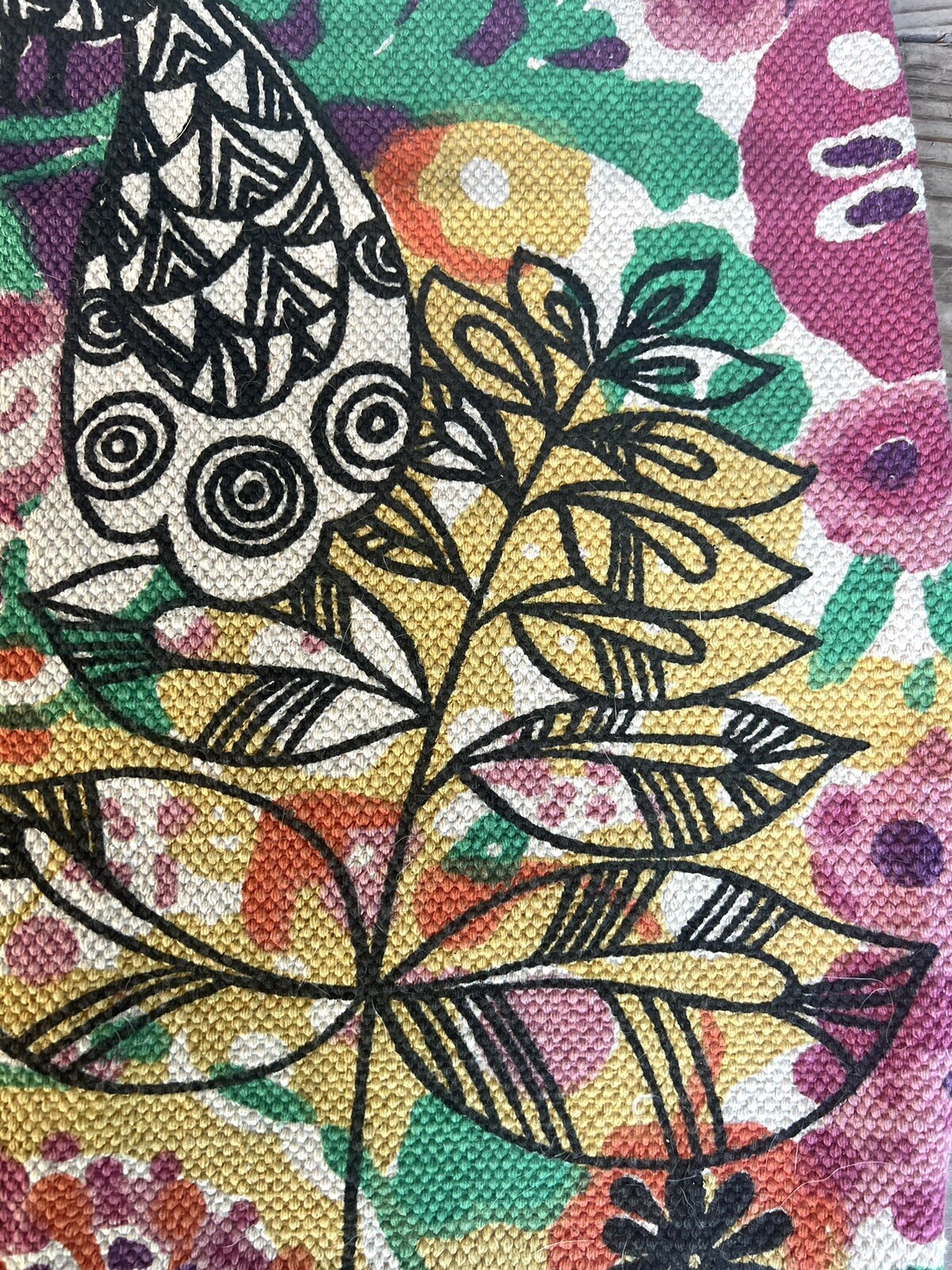 100% Cotton Woven Colorful Rug 36 1/4” X 24 1/2” Peacock & Flowers Made In India
