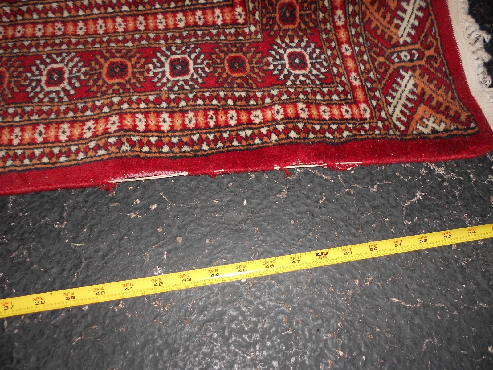 VINTAGE TRADITIONAL AREA RUG 5 x 3 ft. UNIQUE RED WOVEN PATTERN – P 14
