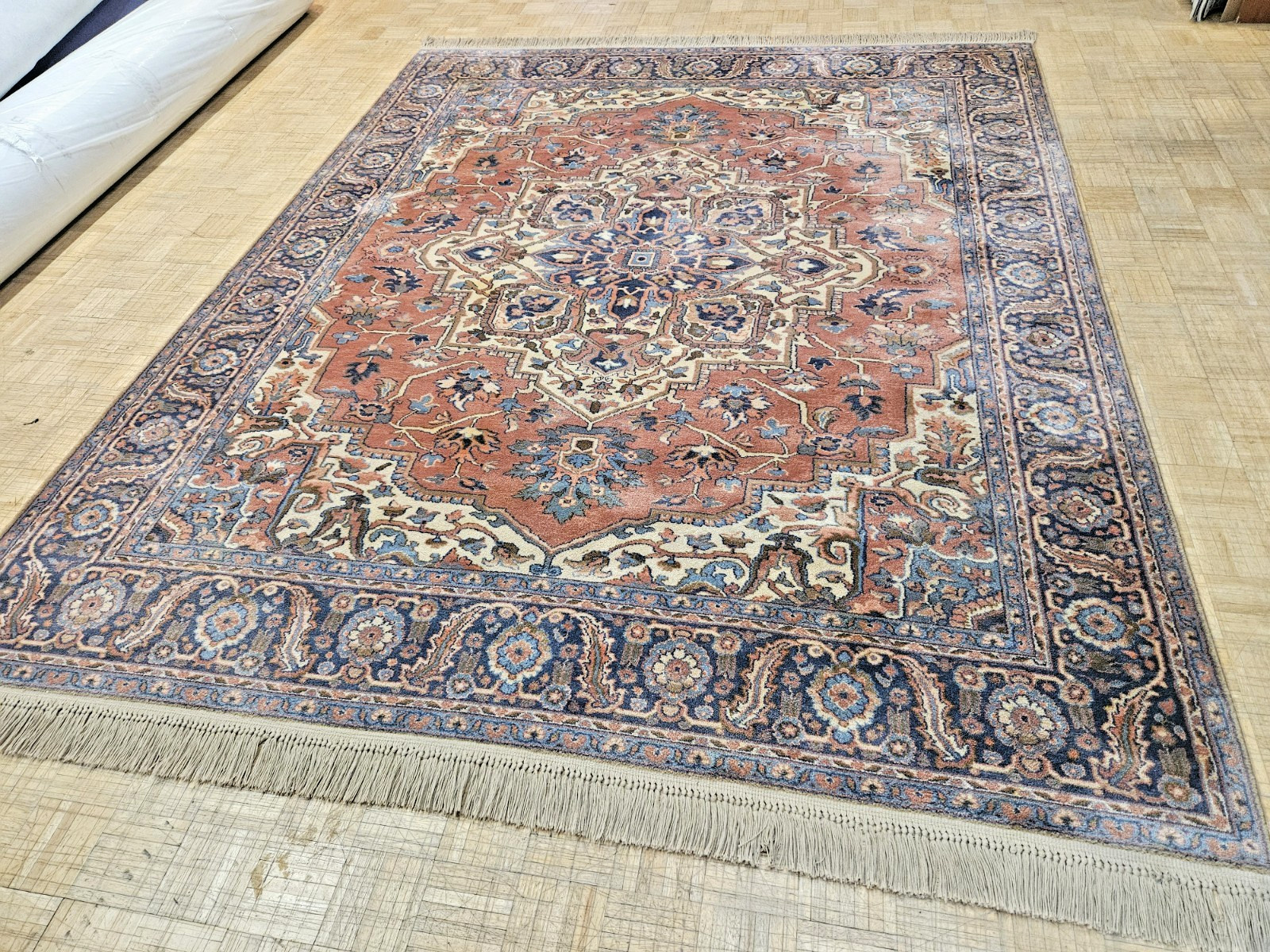 8×10 KARASTAN ANTIQUE MEDALLION SERAPI 700 744 100% WOOL RUG EXCELLENT CONDITION