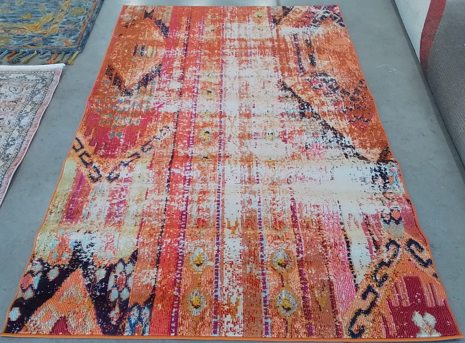 ORANGE / MULTI 5′-1″ x 7′-7″ Flaw in Rug, Reduced Price 1172770617 MNC222H-5