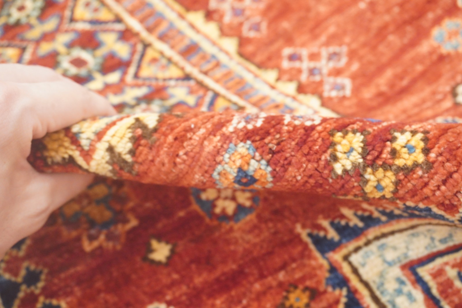 3×4 ft Red Afghan Hand Knotted Traditional Area Rug