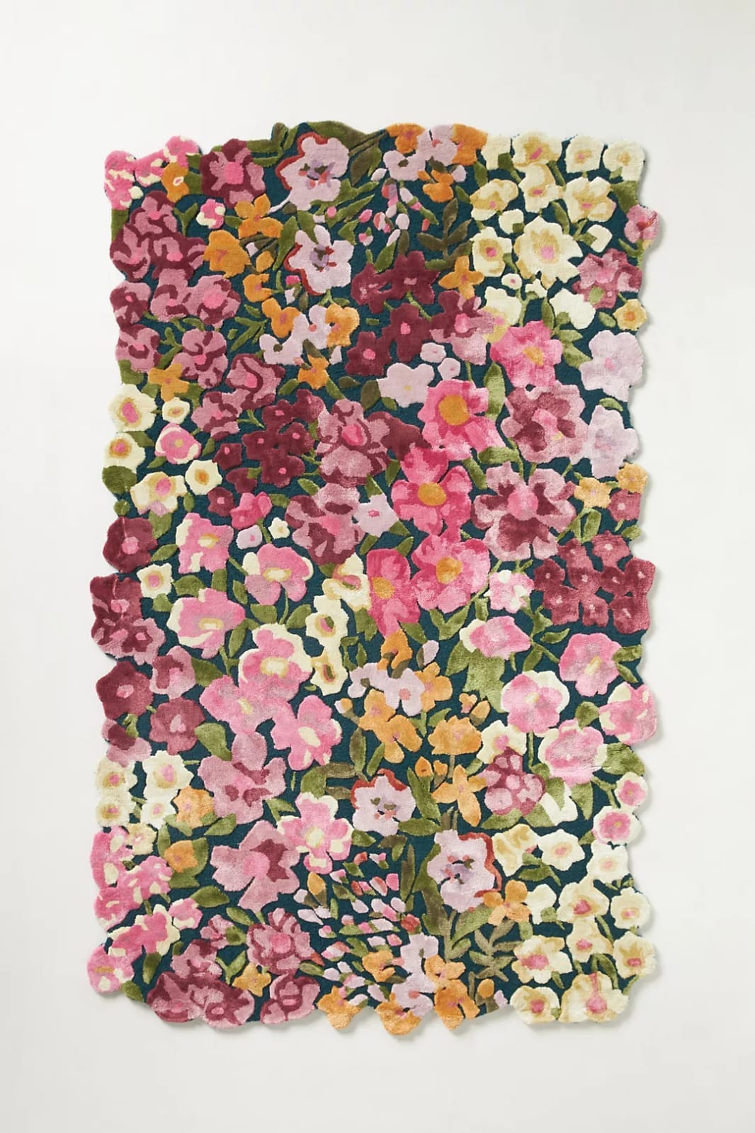 Cassia Pink Hand Tufted Wool Blend Floral Rug Anthropologie Rugs For Bedroom Kid