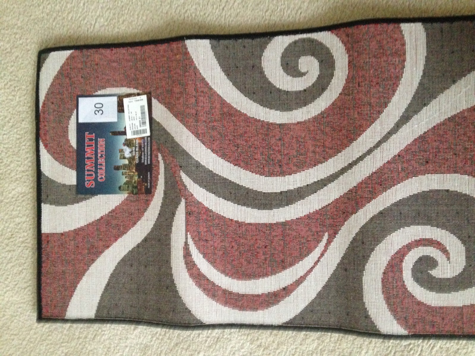 3 PIECE RUG SET****LUXURIOUS & SOFT/SUMMIT COLLECTION****RED/BLACK/WHITE