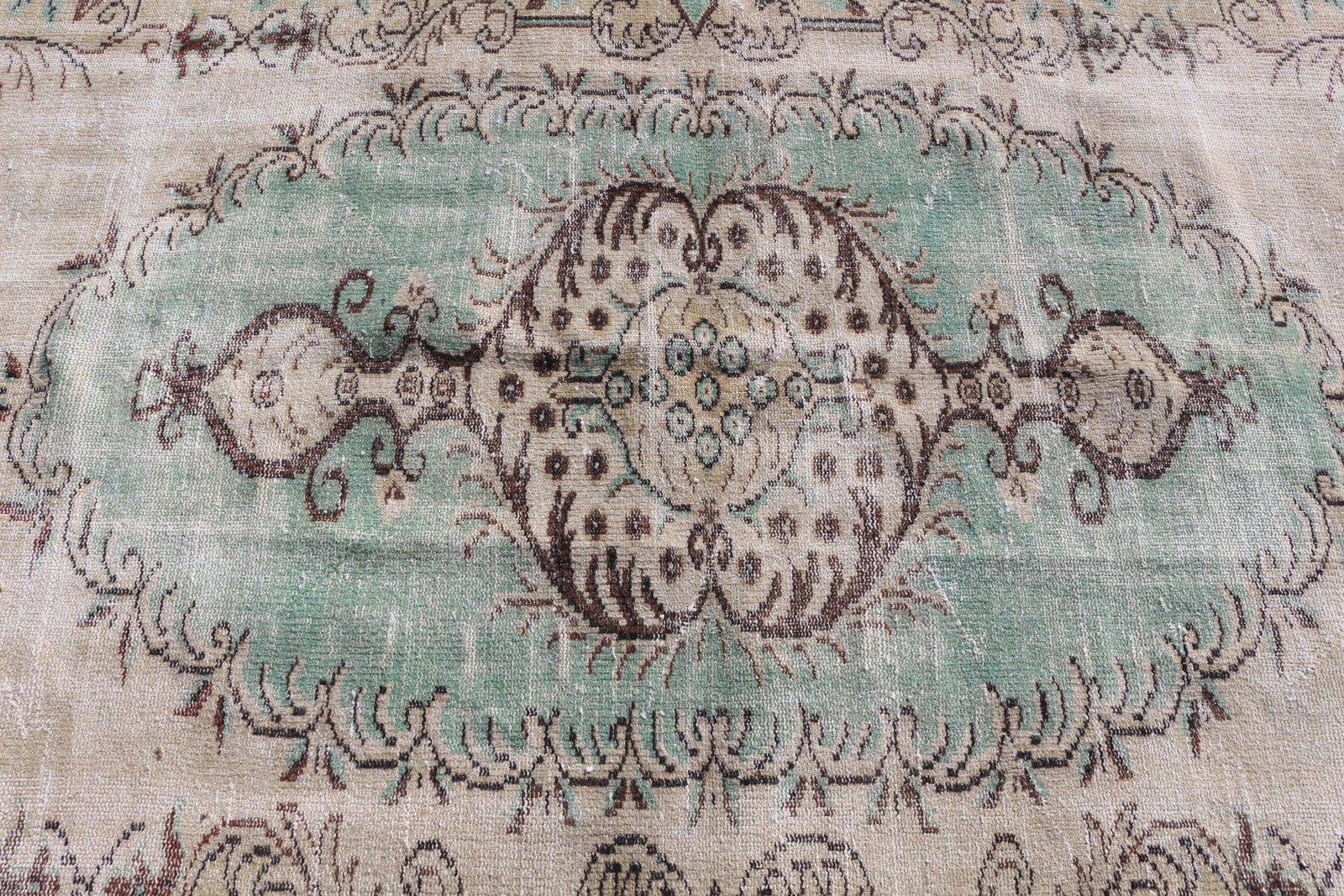 Vintage 4,7×8,4 ft Rug, Turkish Rug, Blue Oriental Wool Rug