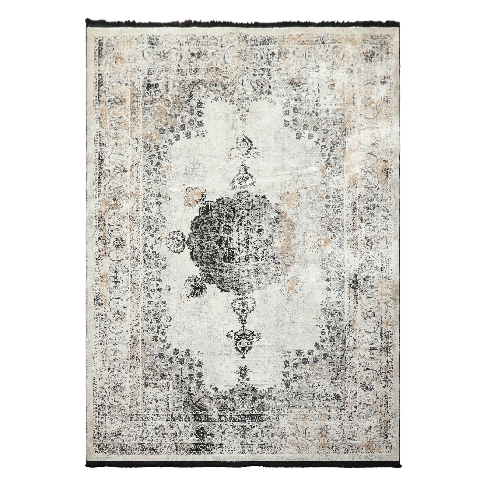5’2”x7’4” 100% Bamboo Silk Cream 300 KPSI Super dense pile Rug