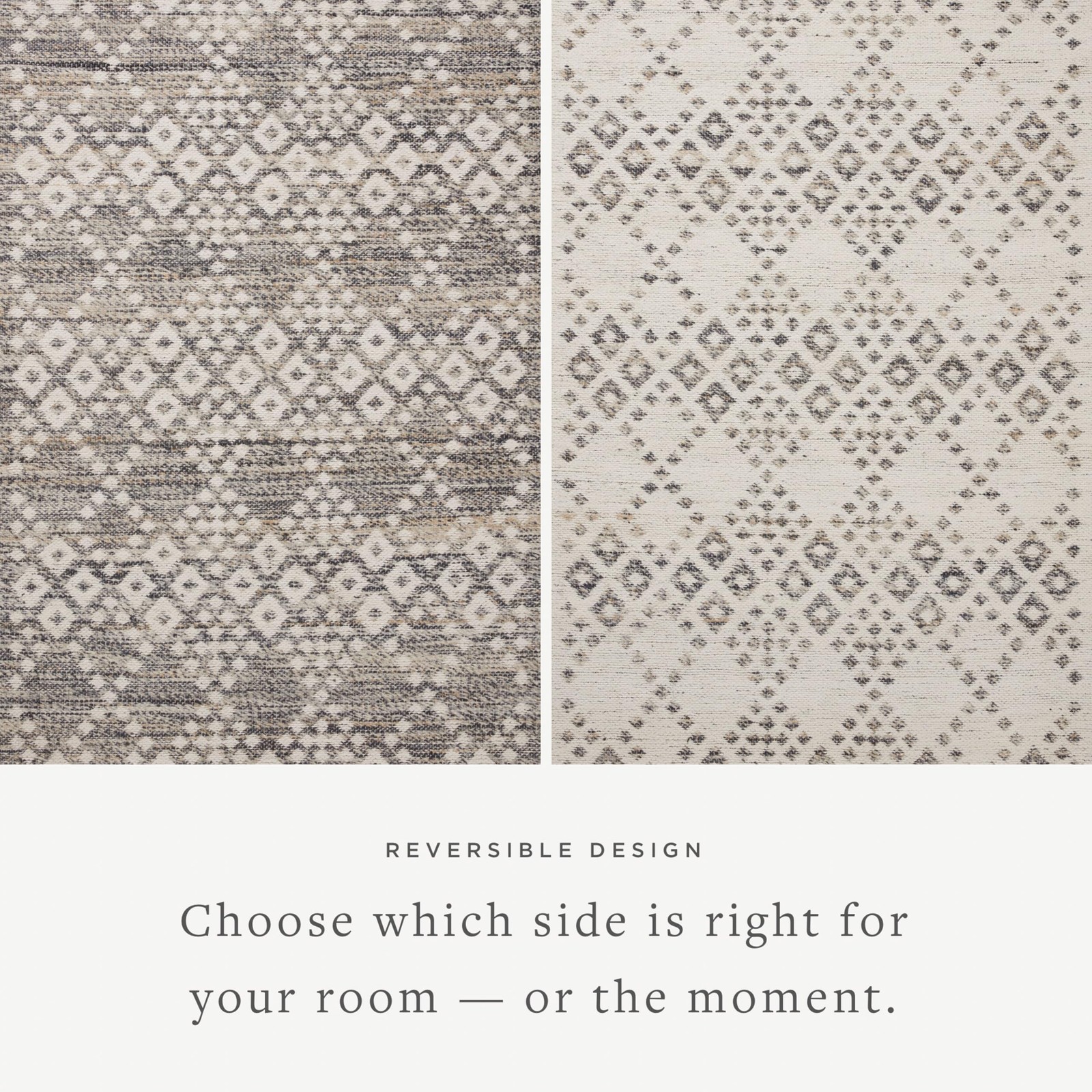 Loloi Angela Rose RIV-01 Denim/Ivory 3′-6″ x 5′-6″ Reversible Area Rug