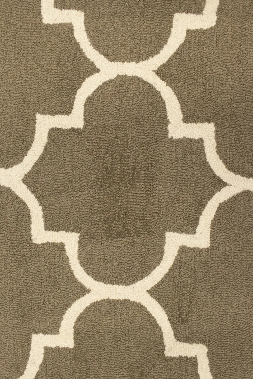 Contemporary Brown Trellis 5X8 Hand-Tufted Modern Area Rug Wool Carpet