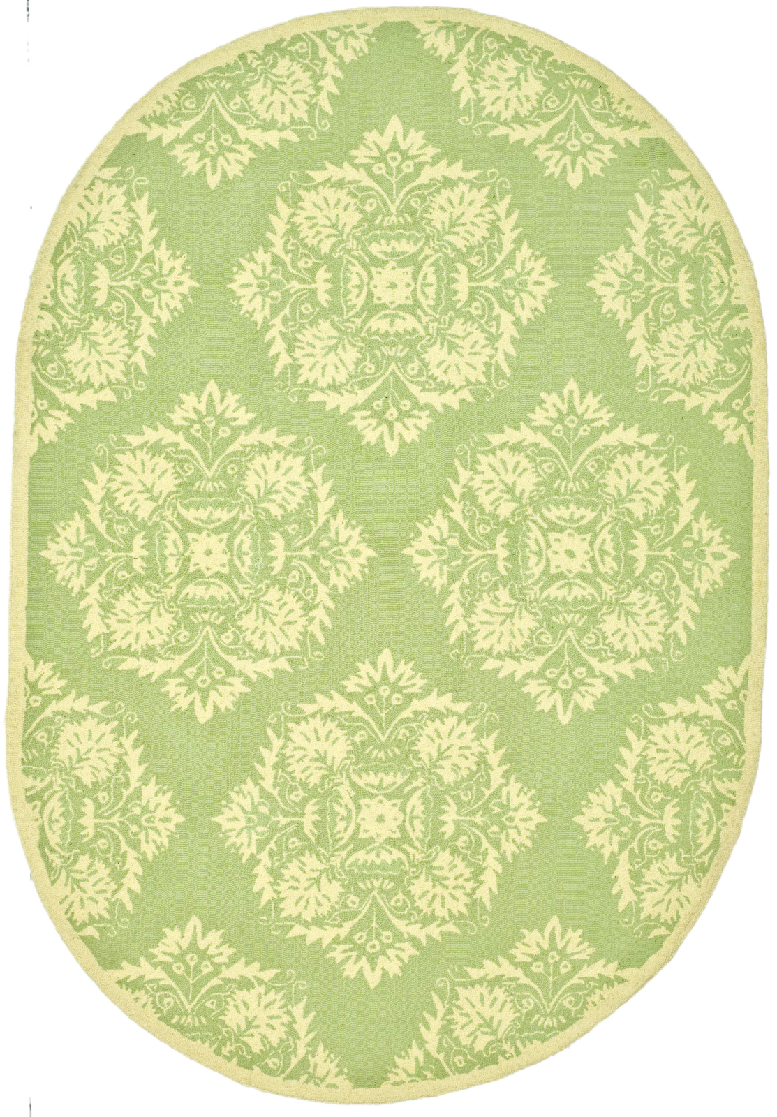 Safavieh Chelsea GREEN / BEIGE 7′-6″ X 9′-6″ Oval Area Rug – HK359B-8OV