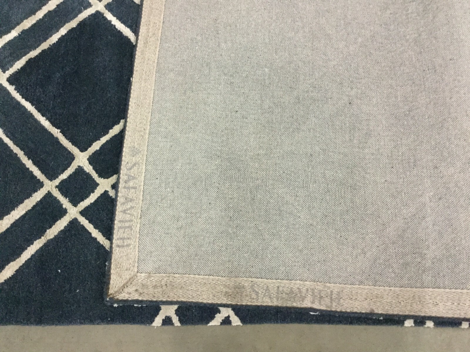 NAVY / SILVER 5′ X 8′ Back Stain Rug, Reduced Price 1172645428 HIM901N-5