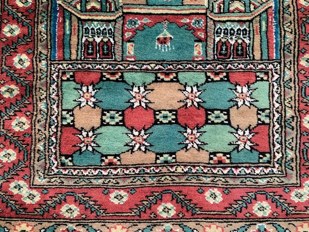 3×4 ft Pakistani/Turkish Rugs Handmade Rug Oriental Prayer Rug Traditional Rugs