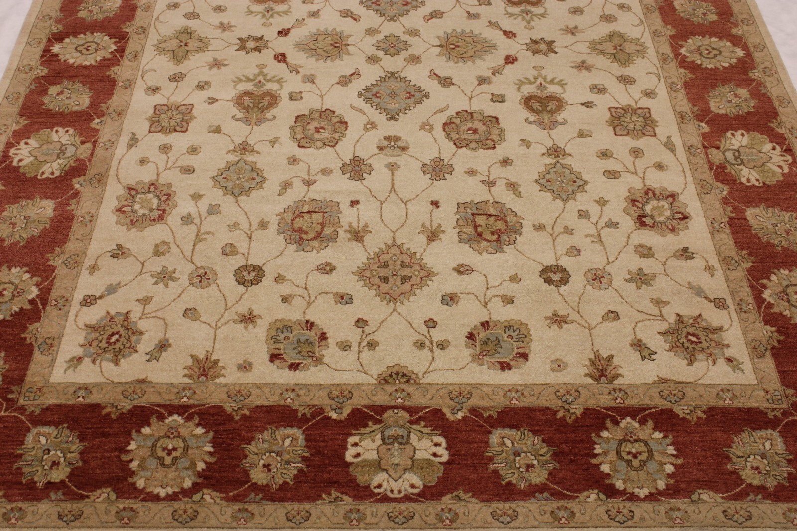 8’11” x 12’2″ ft. Oushak Puja Vegetable Dye Hand Knotted Traditional Area Rug