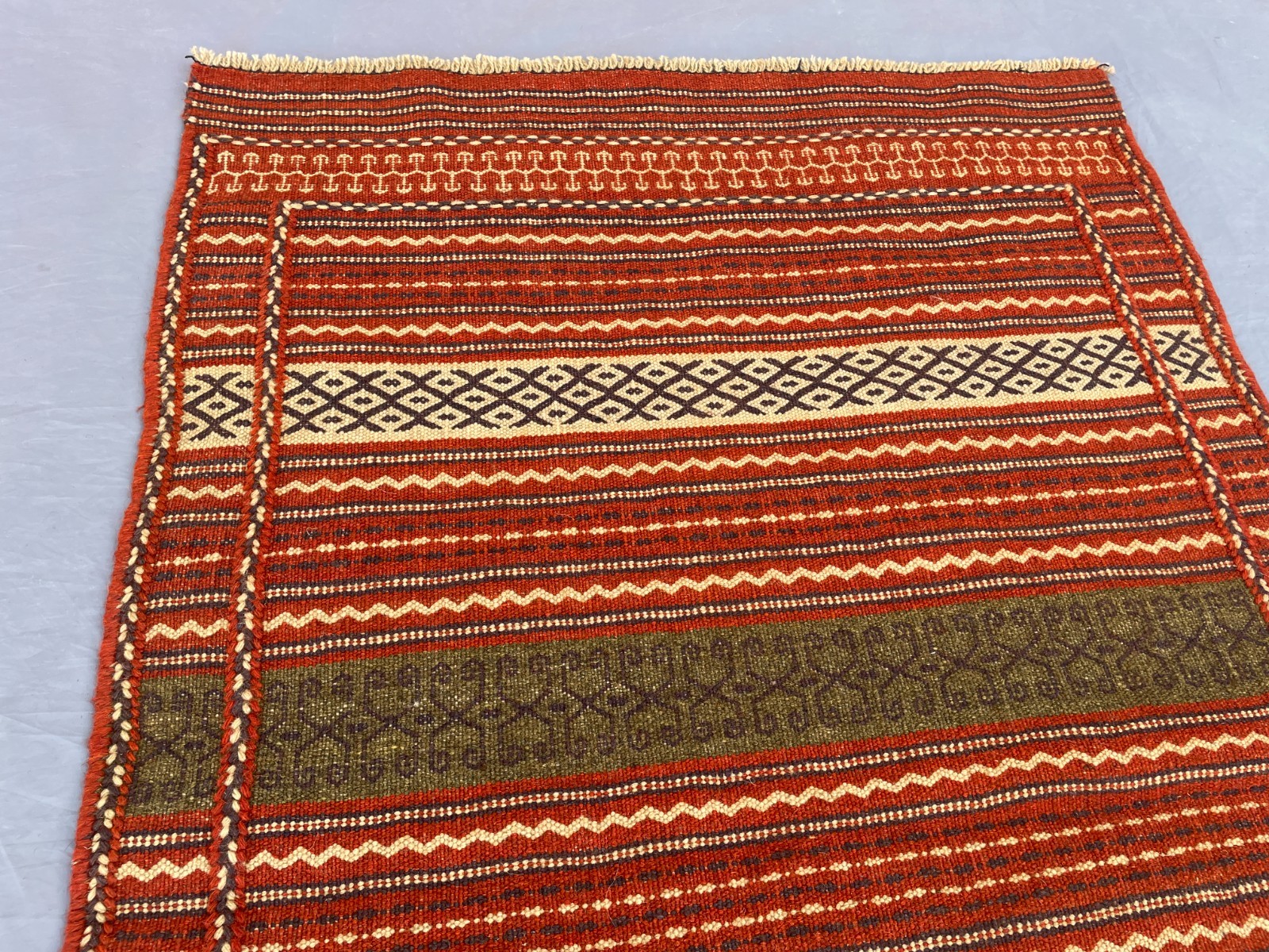 2’8 x 4’5 Ft Handmade Afghan Kilim Rug – Vintage Tribal Flatweave Rustic Carpet