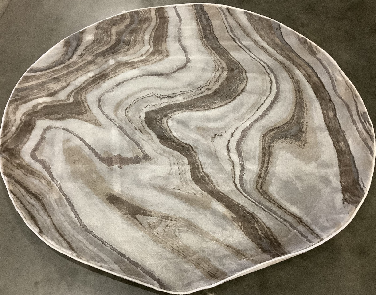 GOLD / GREY 5′-3″ x 5′-3″ Pressed Pile Rug, Reduced Price 1172669376 CFT819D-5R