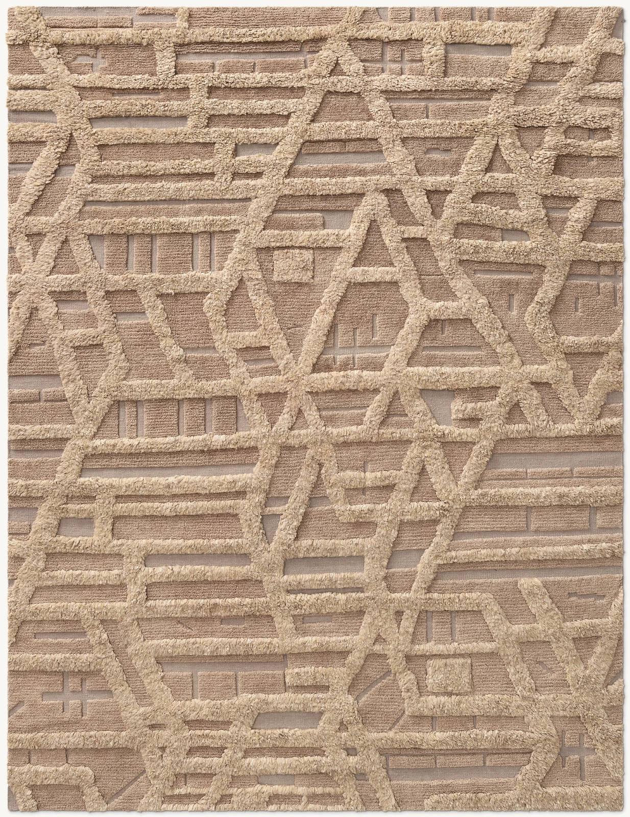 New Handmade Color Burnt Caramel Moroccan Wool Rug Luxury Design Area Carpet Rug